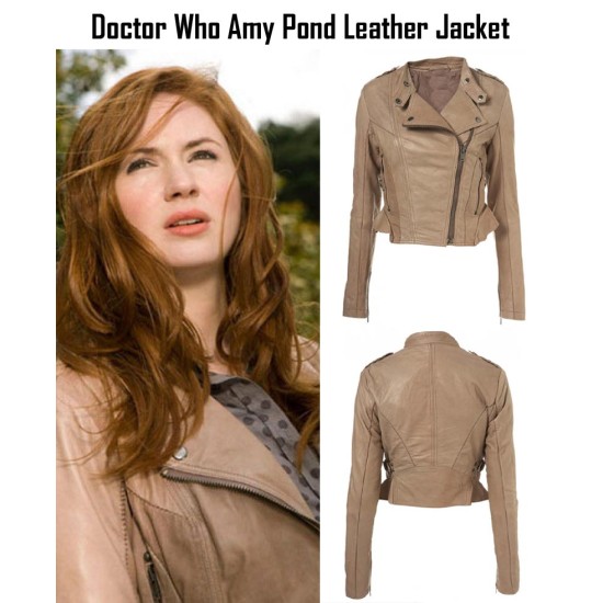 Karen Gillan The Girl Who Waited Amy Pond Leather Jacket