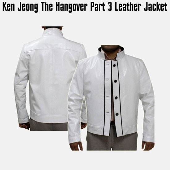 Ken Jeong The Hangover Part III White Leather Jacket