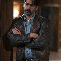 Rahul Kohli The Haunting of Bly Manor Brown Leather Jacket