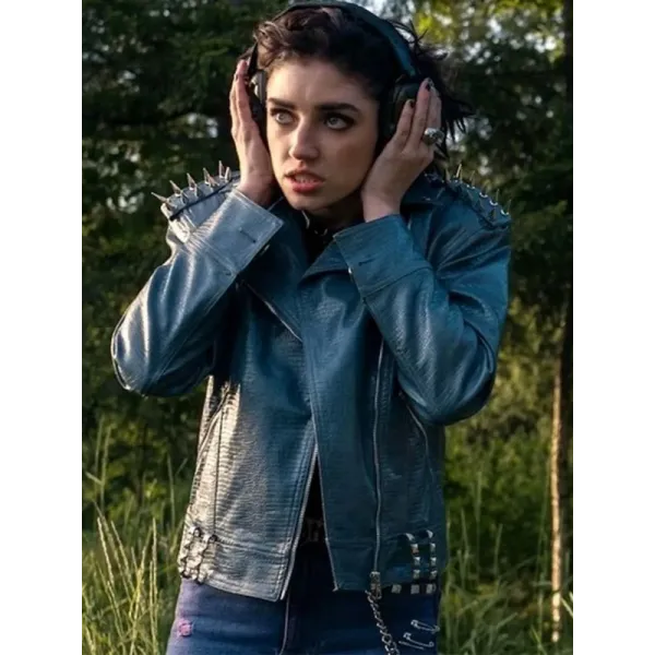 The Imperfects 2022 Tilda Webber Black Studded Leather Jacket The Imperfects 2022 Tilda Webber Black Studded Leather Jacket
