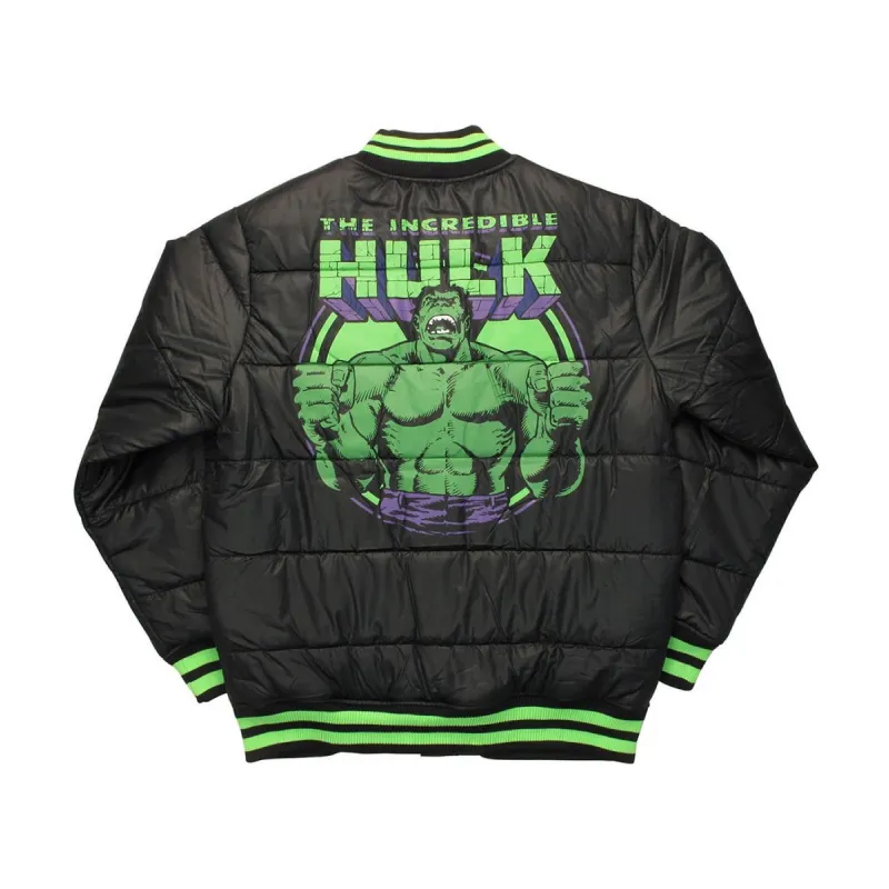 The Incredible Hulk Down Black Puffer Jacket The Incredible Hulk Down Black Puffer Jacket