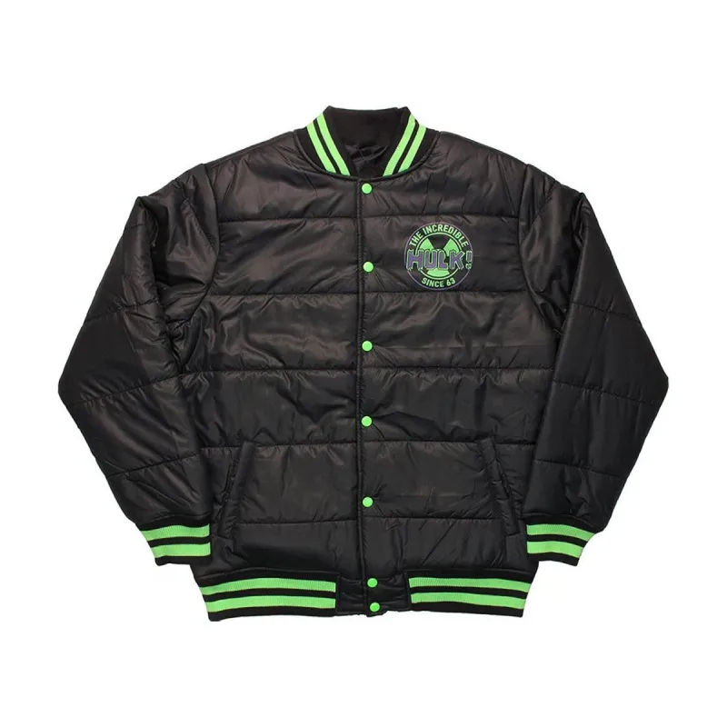 The Incredible Hulk Down Black Puffer Jacket The Incredible Hulk Down Black Puffer Jacket