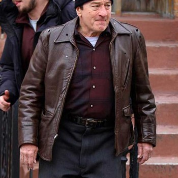 The Irishman Robert De Niro Brown Leather Jacket