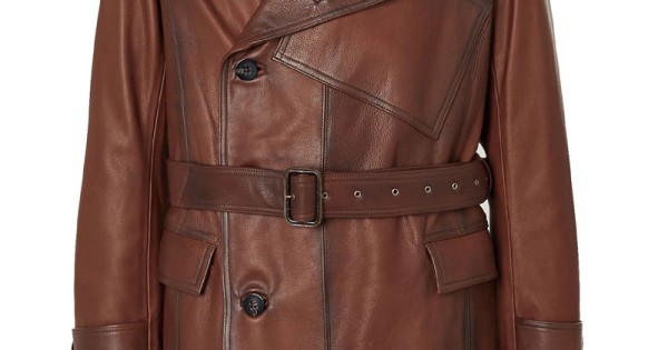 Ralph Fiennes The King's Man Brown Leather Duke of Oxford Jacket