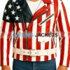 Barry Glickman American Flag Leather Jacket Barry Glickman American Flag Leather Jacket