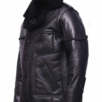 The Punisher Ben Barnes Black Leather Coat