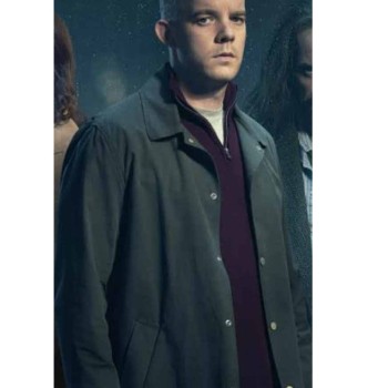 The Sister Russell Tovey Black Cotton Coat