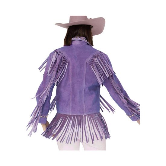 The Today Show Donna Farizan Purple Fringe Jacket