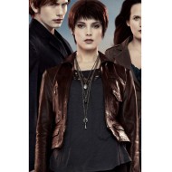 The Twilight Saga Alice Cullen Brown Leather Jacket
