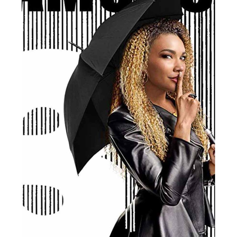 The Umbrella Academy Emmy Raver Lampman Black Leather Jacket The Umbrella Academy Emmy Raver Lampman Black Leather Jacket