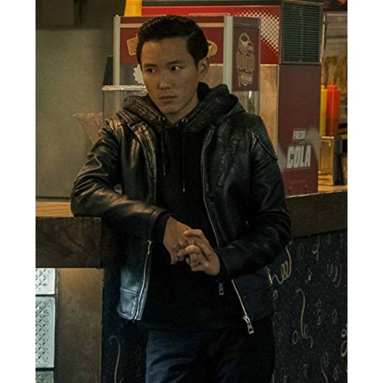 The Umbrella Academy Justin H. Min Leather Hoodie
