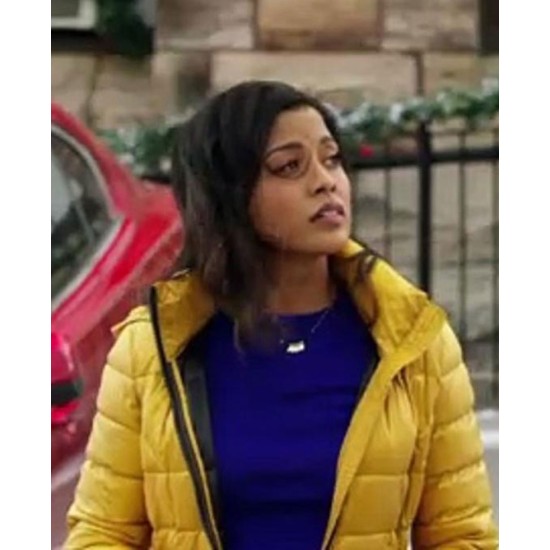 Tiya Sircar Christmas on Wheels Puffer Jacket