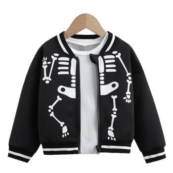 Toddler Boys Skeleton Bomber Jacket