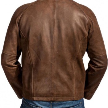 Tom Cruise Jack Reacher Distressed Brown Leather Jacket