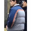 Cherry Tom Holland Bomber Grey and Blue Jacket Cherry Tom Holland Bomber Grey and Blue Jacket