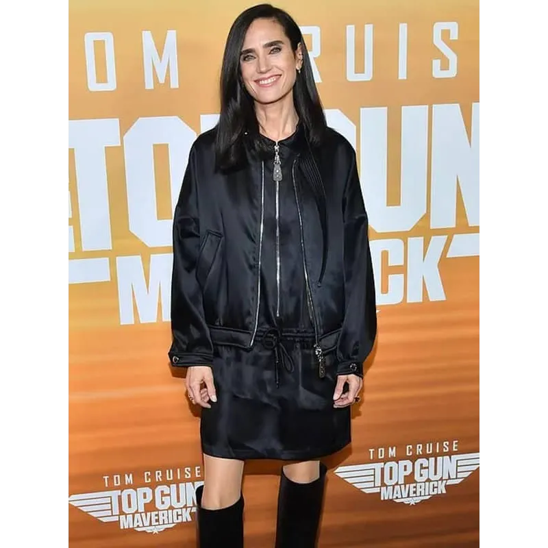 Top Gun Maverick 2022 Jennifer Connelly Black Jacket Top Gun Maverick 2022 Jennifer Connelly Black Jacket