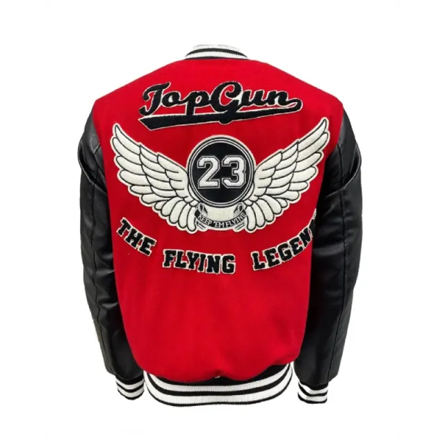 Top Gun Men The Flying Legend Red Jacket Top Gun Men The Flying Legend Red Jacket
