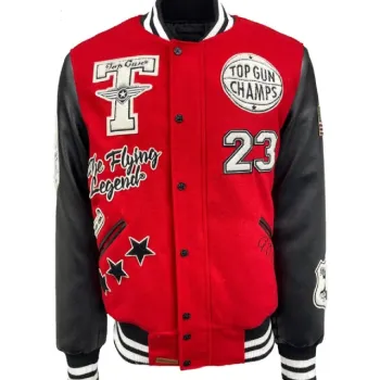Top Gun Men The Flying Legend Red Jacket