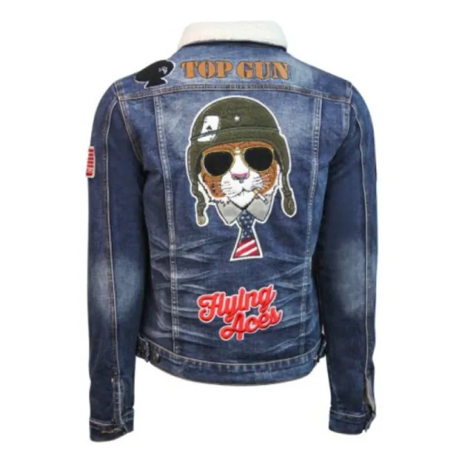 Top Gun Tom Cat Lined Denim Jacket Top Gun Tom Cat Lined Denim Jacket