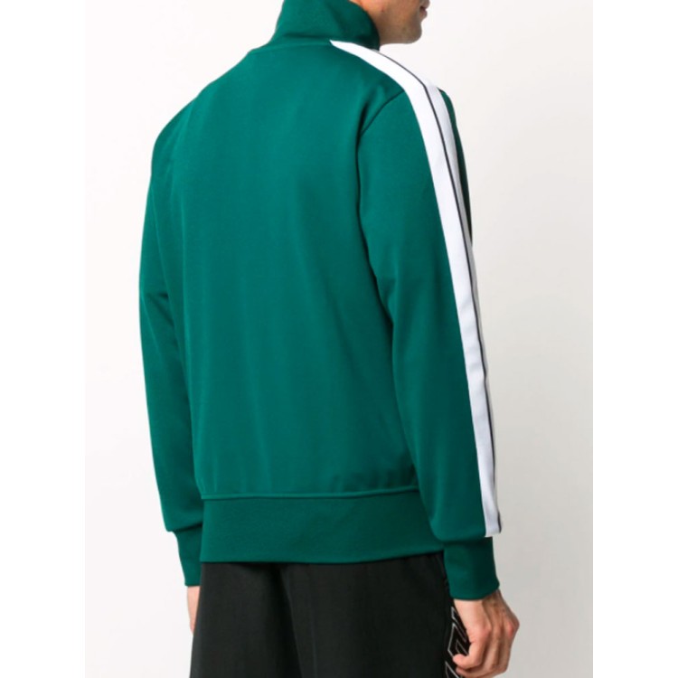Palm Angels Polyester Striped Track Green Jacket Palm Angels Polyester Striped Track Green Jacket