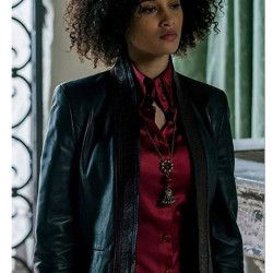 Elarica Johnson A Discovery of Witches Black Leather Jacket