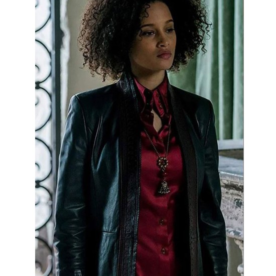 Elarica Johnson A Discovery of Witches Black Leather Jacket