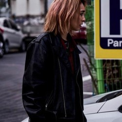 Lee Yeon Hee SF8 Motorcycle Leather Jacket