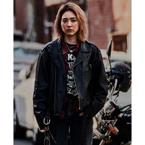 Lee Yeon Hee SF8 Motorcycle Leather Jacket