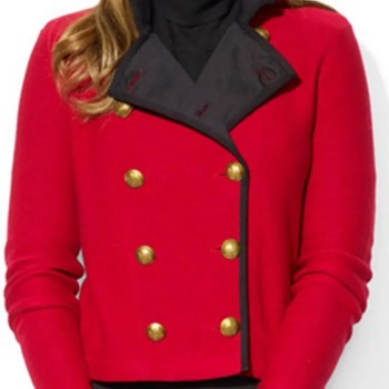 Twisted Kylie Bunbury Red Peacoat