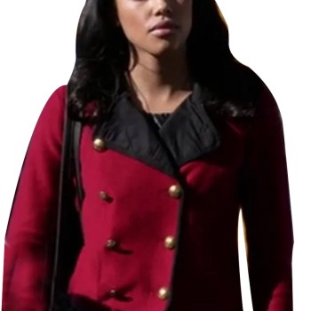 Twisted Kylie Bunbury Red Peacoat