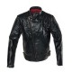 Men's Motorcycle Diamond Quilted Asymmetrical Leather Jacket
