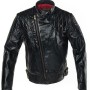 Men's Motorcycle Diamond Quilted Asymmetrical Leather Jacket