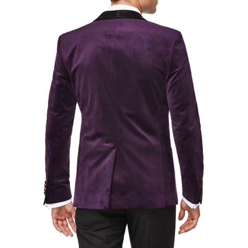 Men's Dark Purple Handley Velvet Tuxedo Men's Dark Purple Handley Velvet Tuxedo