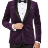 Men's Dark Purple Handley Velvet Tuxedo Men's Dark Purple Handley Velvet Tuxedo