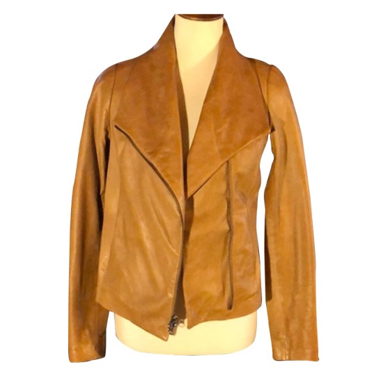 Virgin River Alexandra Breckenridge Tan Leather Jacket