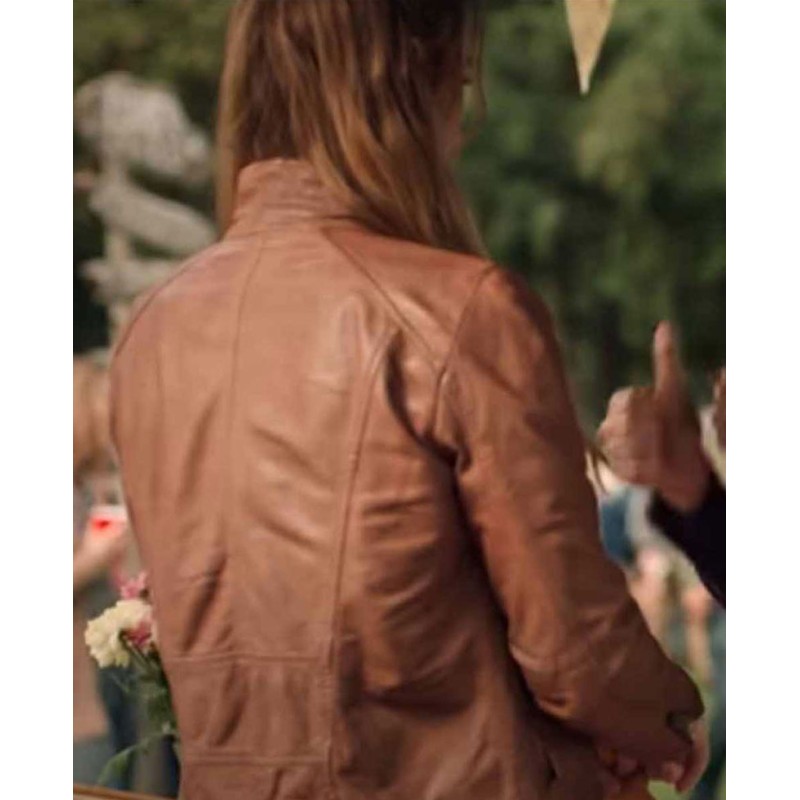 Virgin River S02 Alexandra Breckenridge Brown Leather Jacket Virgin River S02 Alexandra Breckenridge Brown Leather Jacket