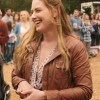Virgin River S02 Alexandra Breckenridge Brown Leather Jacket Virgin River S02 Alexandra Breckenridge Brown Leather Jacket