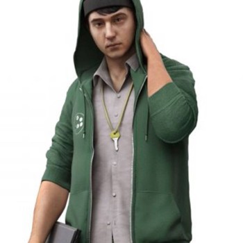 Watch Dogs 2 Josh Sauchak Green Bomber Hoodie