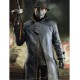 Watch Dogs Alone Grey and Black Leather Coat