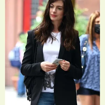 WeCrashed Anne Hathaway Black Blazer