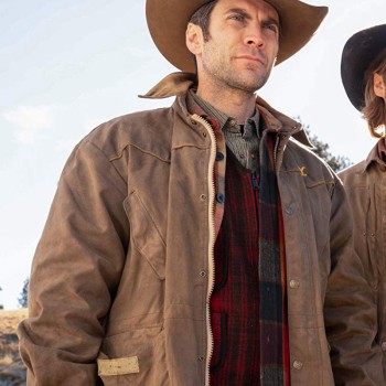 Wes Bentley Yellowstone Brown Leather Jacket