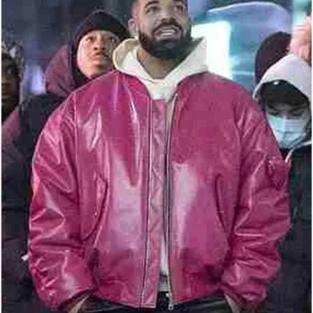 Whats Next Drake Hot Pink Leather Jacket