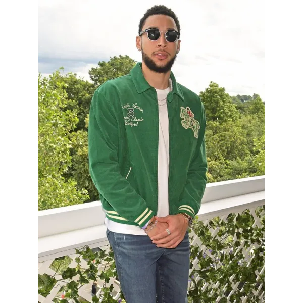 Wimbledon Ben Simmons Green Bomber Jacket Wimbledon Ben Simmons Green Bomber Jacket
