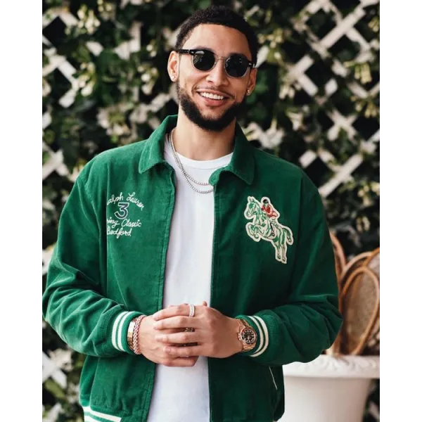 Wimbledon Ben Simmons Green Bomber Jacket Wimbledon Ben Simmons Green Bomber Jacket