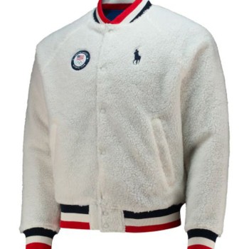 Winter Olympics 2022 Team USA  Reversible Raglan Varsity Jacket