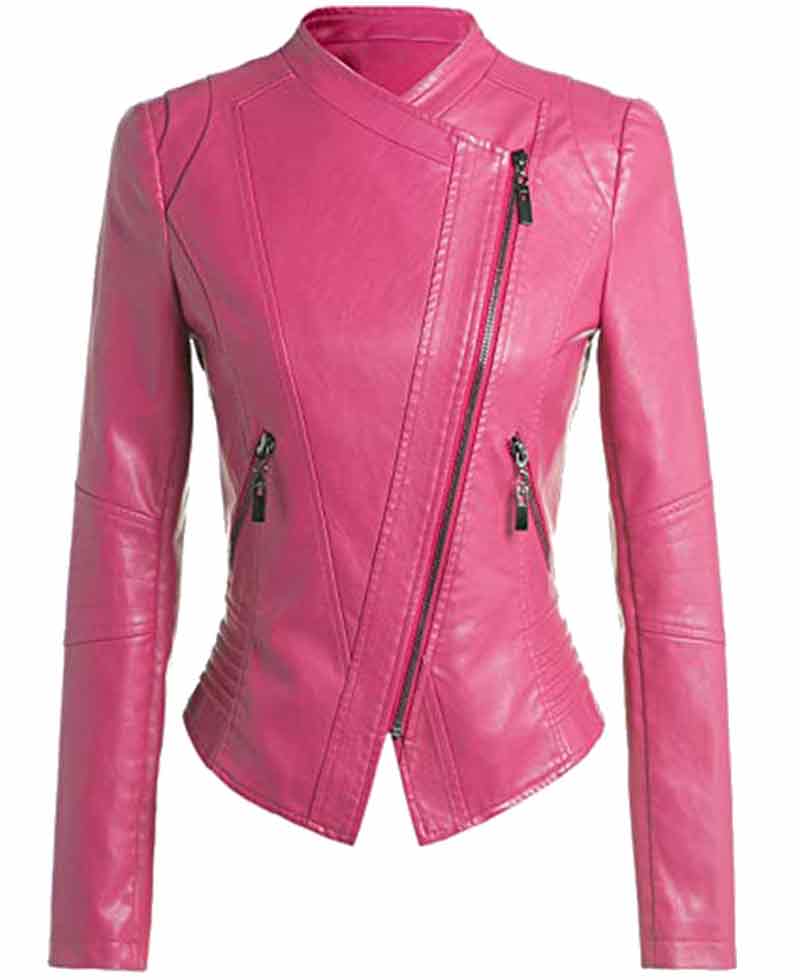 Hot Pink Leather Jacket S Jackets, Hot Pink Leather