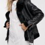 Women Zipper Aviator Jacket