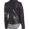 Women's Stand Collar Black Faux Leather Jacket Women's Stand Collar Black Faux Leather Jacket