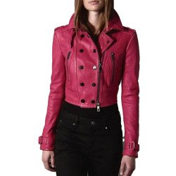 Women’s Cropped Fuchsia Pink Jacket