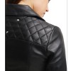Women's FJ067 Motorcycle Asymmetrical Belted Black Leather Jacket Women's FJ067 Motorcycle Asymmetrical Belted Black Leather Jacket